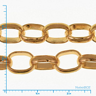 Ланцюг, Золото, 10,5х8 мм (ZEP-062048)