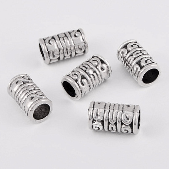 Намистини мет. Трубочки, 13х8 мм, Античне срібло (BUS-055533)