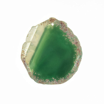 Зріз Агату, Зелений, 57х52 мм (POD-022096)