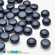 Бусина чешское стекло Preciosa Candy 8х5 мм, №02010/25042, Синяя темная (BUS-040609)