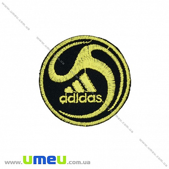 Термоаппликация Adidas, 5 см, Желтая, 1 шт (APL-027701)