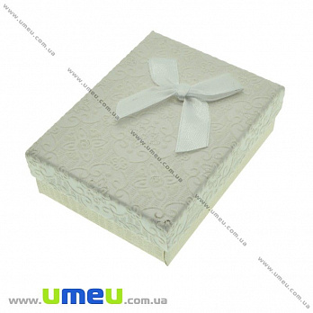 Подарочная коробочка Прямоугольная с узором, 9х7х3 см, Белая, 1 шт (UPK-023102)