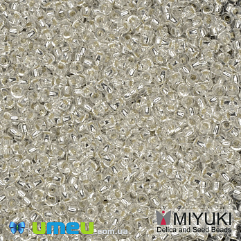 Бісер японський Miyuki круглий RR 11/0 №91, Сріблястий (BIS-040554)