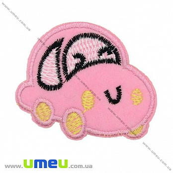 Термоаппликация детская Машинка, 6х5 см, Розовая, 1 шт (APL-022208)