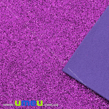 Фоамиран глиттерный (Китай), 20х30 см, Фиолетовый, 1 шт (FOM-034577)