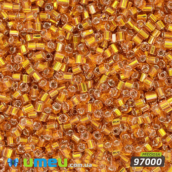 Бисер чешский Рубка 10/0, №97000, Оранжевый блестящий, 5 г (BIS-022173)