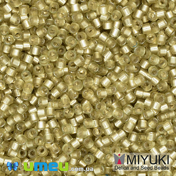 Бисер японский Miyuki Delica 11/0 DB686, Оливково-желтый матовый, 3 г (BIS-040010)