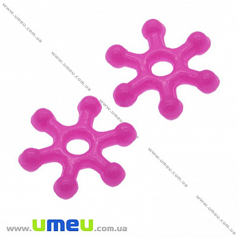 [Архів] Намистина-розділювач пластикова, 10 мм, Малинова (BUS-008830)