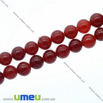 [Архив] Бусина натуральный камень Мрамор красный, 8 мм, Круглая, 1 шт (BUS-007605)