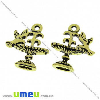 Підвіска метал. Фонтан (двостор.), 20х17 мм, Античне золото (POD-031463)