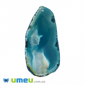 Зріз Агата, Синій, 85х42 мм (POD-020130)