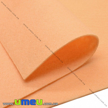 Фетр м'який 1,3 мм, 30х30 см, Персиковий (FLT-019492)