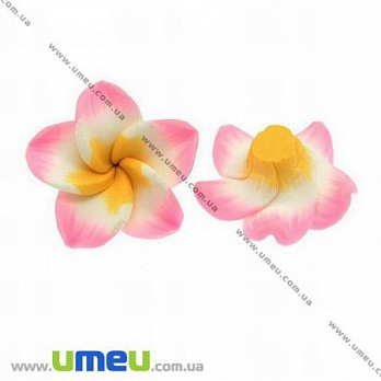 [Архів] Намистина FIMO Квітка, 32 мм, Рожева (BUS-007870)