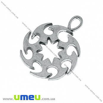 [Архів] Підвіска металева Коловрат, Античне срібло, 38х29 мм (POD-003424)