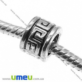 [Архів] Намистина PANDORA мет., 9х7 мм, Античне срібло (BUS-007490)