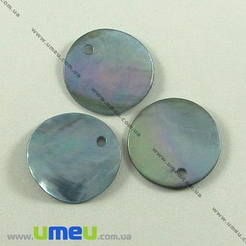 [Архів] Підвіска перламутрова, Блакитна, 15 мм (POD-001432)