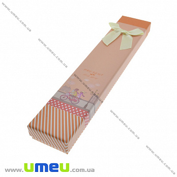 Подарочная коробочка Прямоугольная, 21х4х2 см, Оранжевая, 1 шт (UPK-035935)