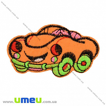 Термоаппликация детская Машина, 7,5х4,5 см, Оранжевая, 1 шт (APL-022241)