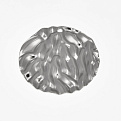 Подвеска из нерж. стали Круглая, 30 мм, Темное серебро (STL-059185)