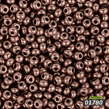 Бісер чеський №925/01780, Мідний, Металізований, 10/0 (BIS-056494)