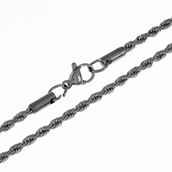 Основа на шею из нерж. ст., Темное серебро, 2,5 мм, 55 см (STL-058302)