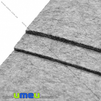 Фетр 3 мм, 10х15 см, 341 Сірий (FLT-019393)