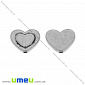 Намистина мет. Серце, 10х8 мм, Античне срібло, 1 шт (BUS-007791)