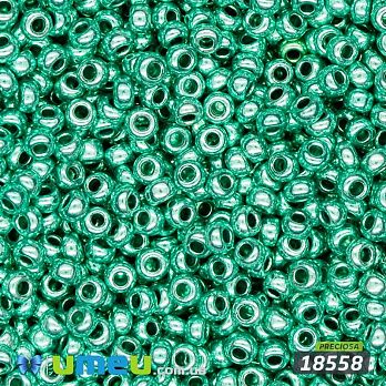 Бісер чеський №913/18558, Зелений, Металізований, 10/0 (BIS-043918)