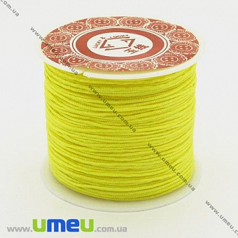 Нейлоновый шнур (для браслетов Шамбала), 1 мм, Желтый, 1 м (LEN-003384)