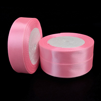 Атласна стрічка, 20 мм, Рожева (LEN-060337)