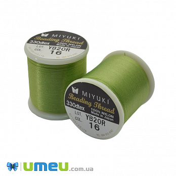 Нитка для бісеру Miyuki 16, Салатова, 50 м (MUL-045292)