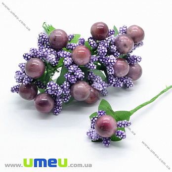 Тычинки на проволоке с ягодкой, Фиолетовые, 1 шт (DIF-015423)
