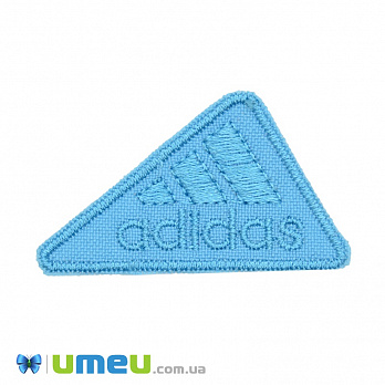 Термоаппликация Adidas, 5х3 см, Голубая, 1 шт (APL-038185)