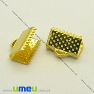 Затиск для стрічок, 10х7 мм, Золото, 1 шт (ZAG-005220)