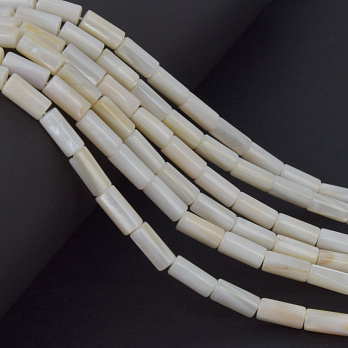 Бусины Перламутр кремовый, Натур. камень, 10х5 мм, Бочонок (BUS-058121)