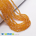 Бусины рондели, 3х2,5 мм, Оранжевые AB (BUS-049228)