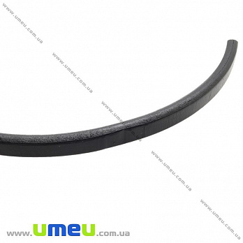 [Архів] Основа для браслета Regaliz з нат. шкіри (2 сорт), Чорна, 10х6мм, 20 cм (OSN-027021)