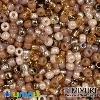 Бісер японський Miyuki круглий RR 8/0 №mix28, Коричневий (BIS-049830)