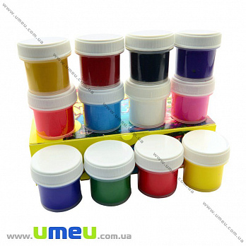 Набор акриловых красок TIKI, 12 цветов по 10 мл, 1 набор (INS-017425)