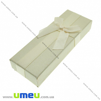 Подарункова коробочка Прямокутна, 12х4,5х2,5 см, Кремова (UPK-023187)
