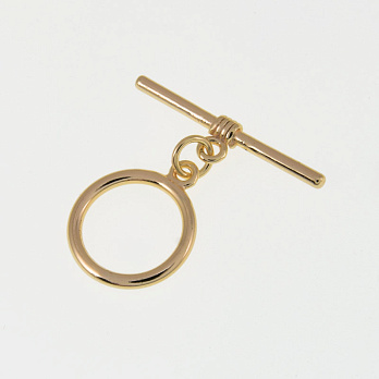 Тогл Круглый, 25х17 мм, Латунь с покрытием 18 kt (ZAM-060811)