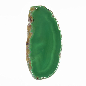 Зріз Агата, Зелений, 88х40 мм (POD-011945)