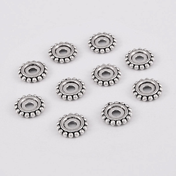 Бусины-разделители мет., 8х1,5 мм, Античное серебро (BUS-055532)