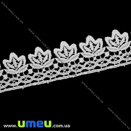 Кружево плетеное, 37 мм, Белое (LEN-011902)
