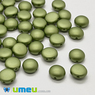Бусина чешское стекло Preciosa Candy 8х5 мм, №02010/25034, Зеленая (BUS-040607)