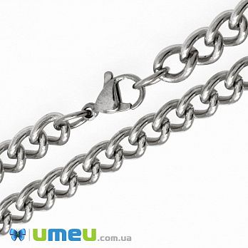 Основа на шию з нерж. ст., Темне срібло, 6 мм, 65 см (STL-049622)