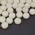 Бусины для сумок ОПТ, Ежевика, Пластиковые, Круглые Жемчуг, 12 мм, Кремовые (BUS-059620)