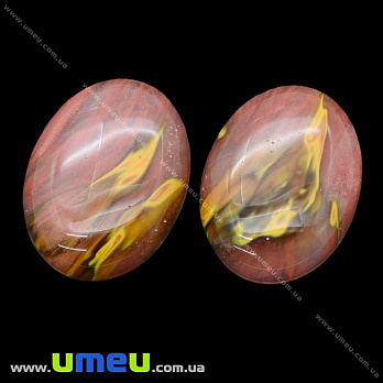 Кабошон нат. камінь Кварц вишневий, Овал, 40х30 мм (KAB-012679)