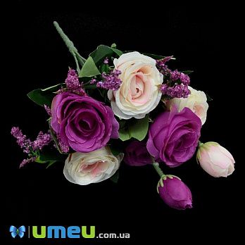 Букет троянд, 32 см, Персиково-малиновий (DIF-045786)