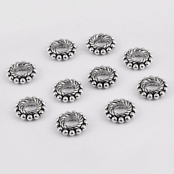 Намистини-розділювачі мет., 8х2,5 мм, Античне срібло (BUS-055347)